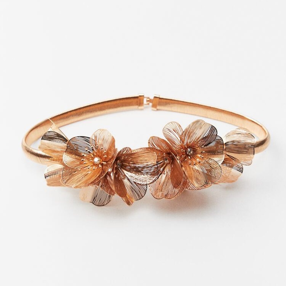 Zara Gold Floral Belt